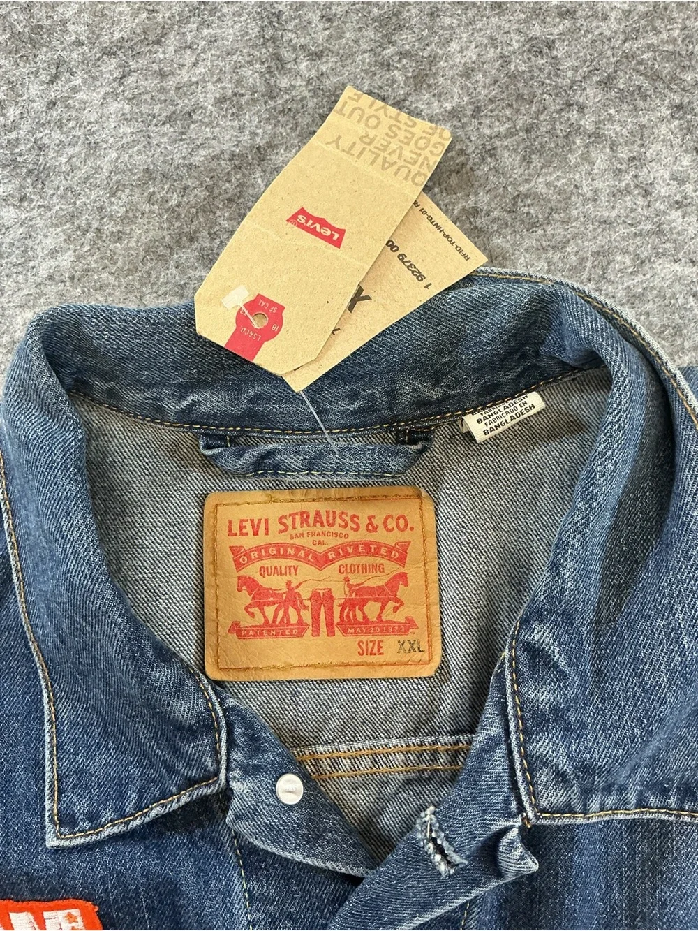 Levi Strauss Jacket Men’s 2XL Blue SLAM 2019 Draft Booth Jacket Basketball - Picture 3 of 4